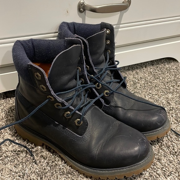 navy blue timberland boots womens